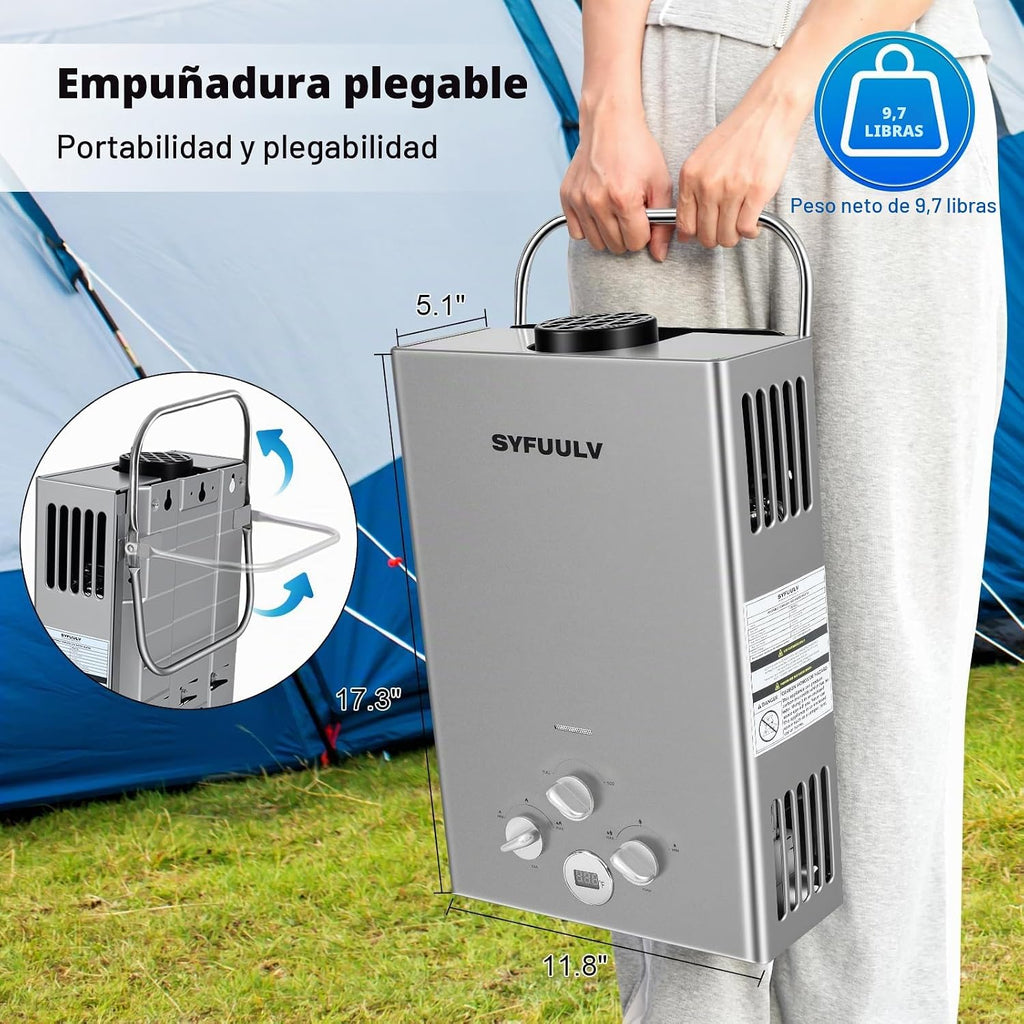Syfuulv Calentador de agua sin tanque de propano, calentador de agu...