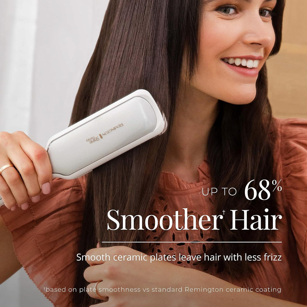Remington Shine Therapy - Alisadora de cabello de 2 pulgadas, planc...