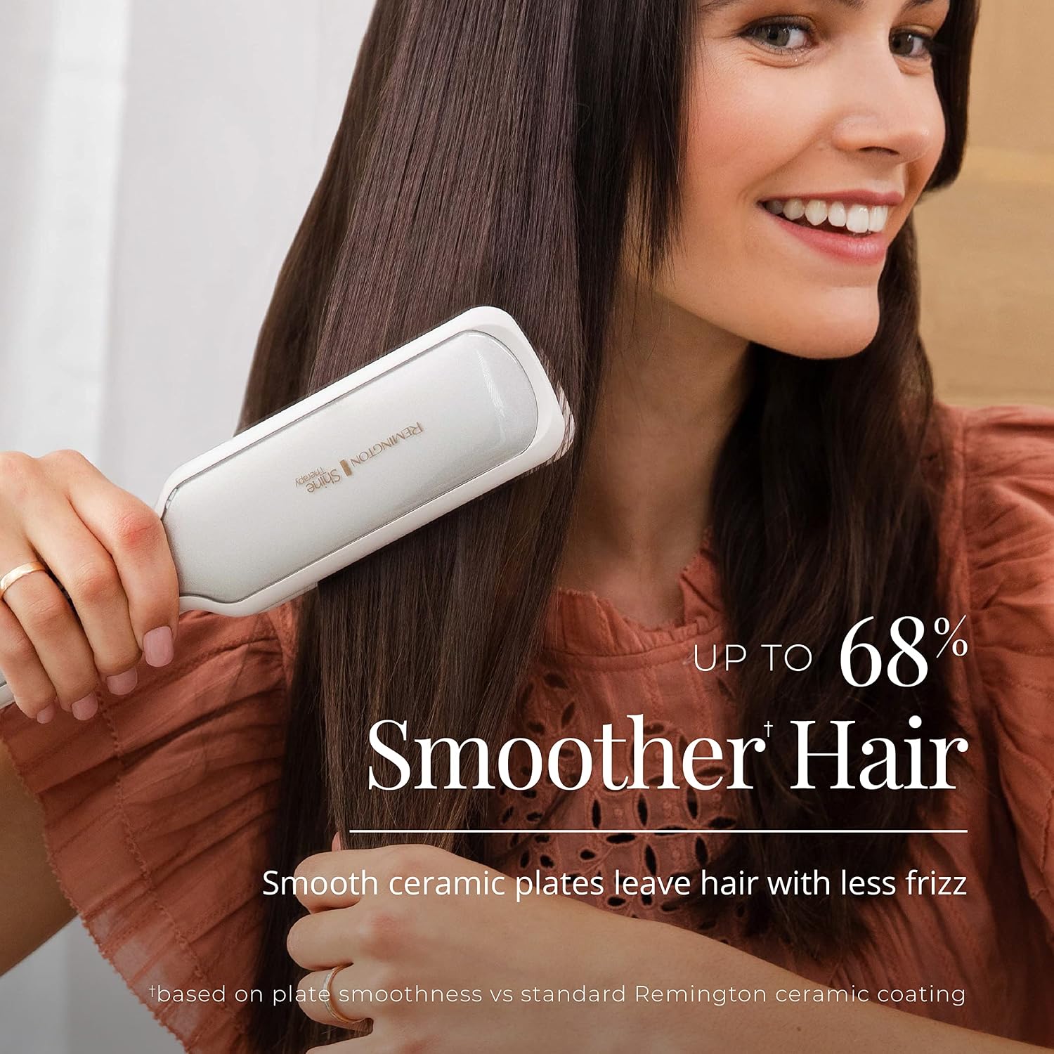 Remington Shine Therapy - Alisadora de cabello de 2 pulgadas, planc...