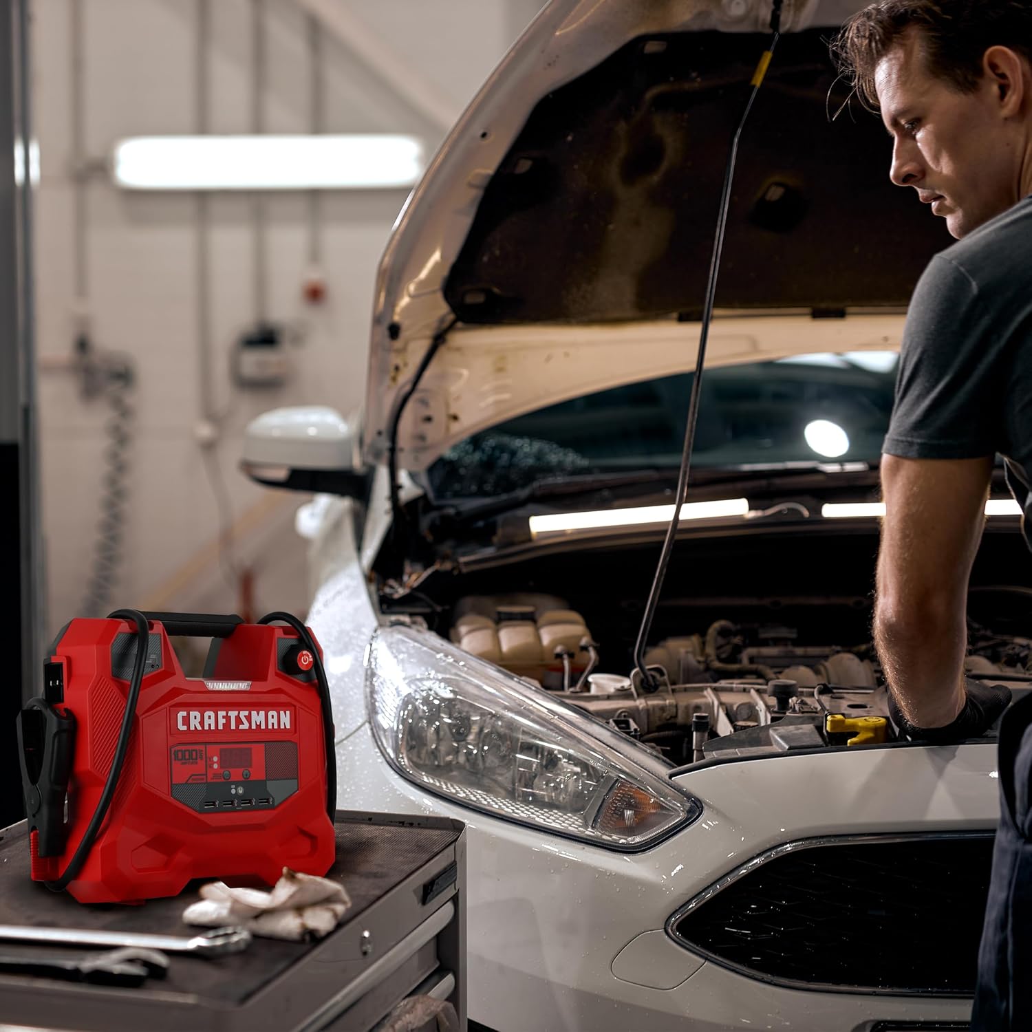 CRAFTSMAN Arrancador de batería de automóvil de 1000A y estación de...
