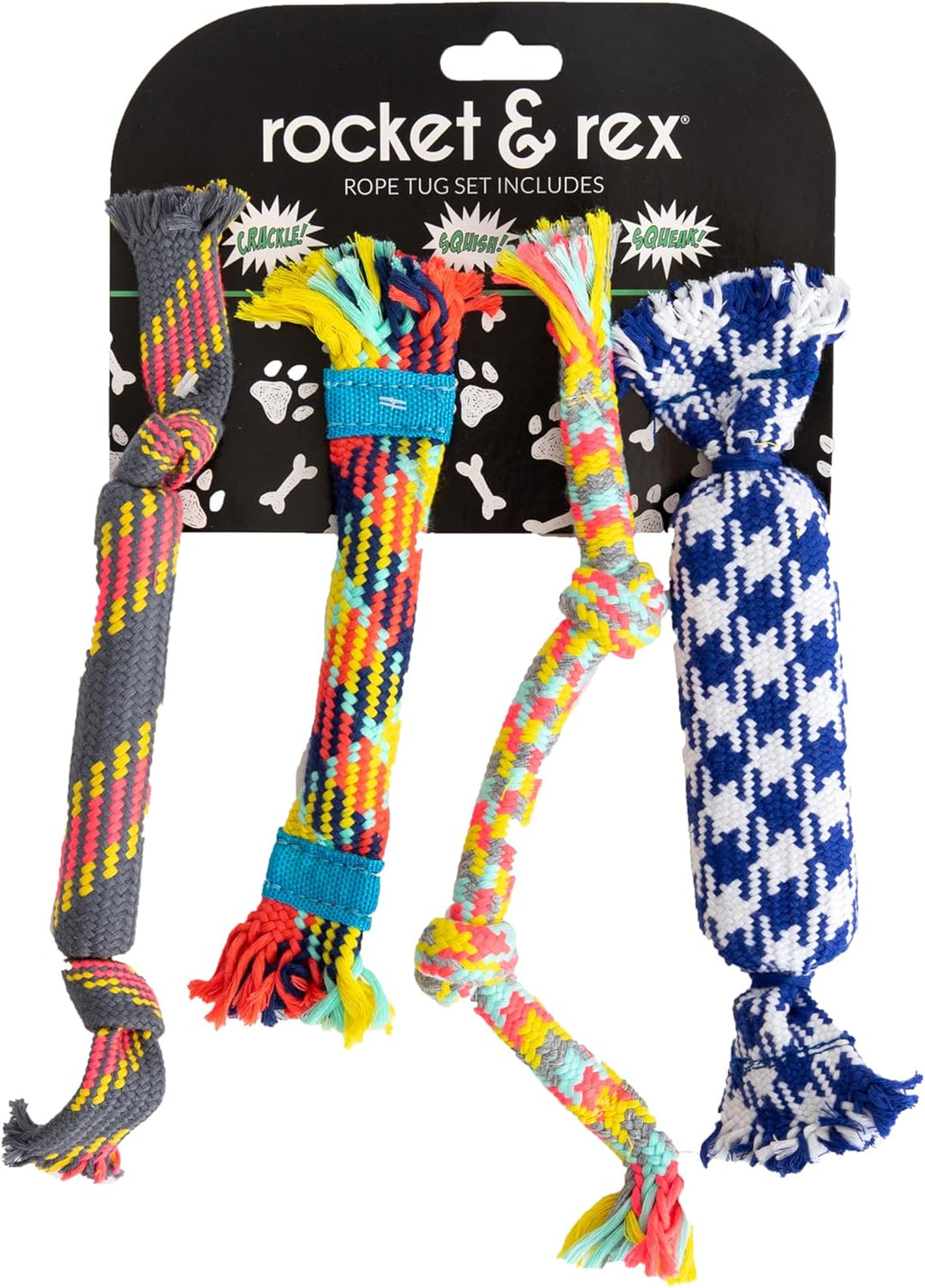 rocket &amp; rex Juego de remolcadores de cuerda para perros para r...