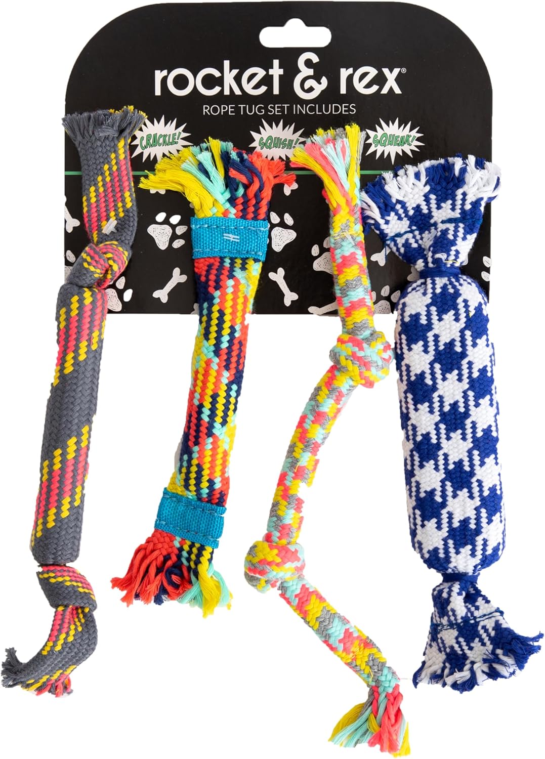 rocket &amp; rex Juego de remolcadores de cuerda para perros para r...