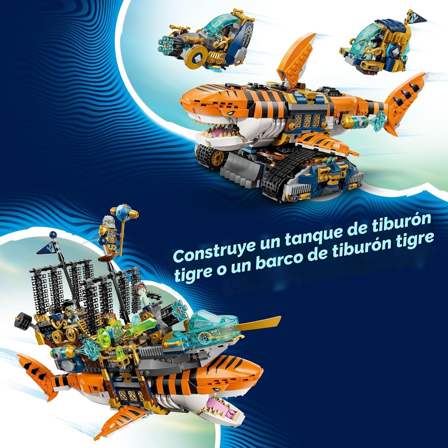 LEGO DREAMZzz - Juguete de construcción de tanque de tiburón tigre...