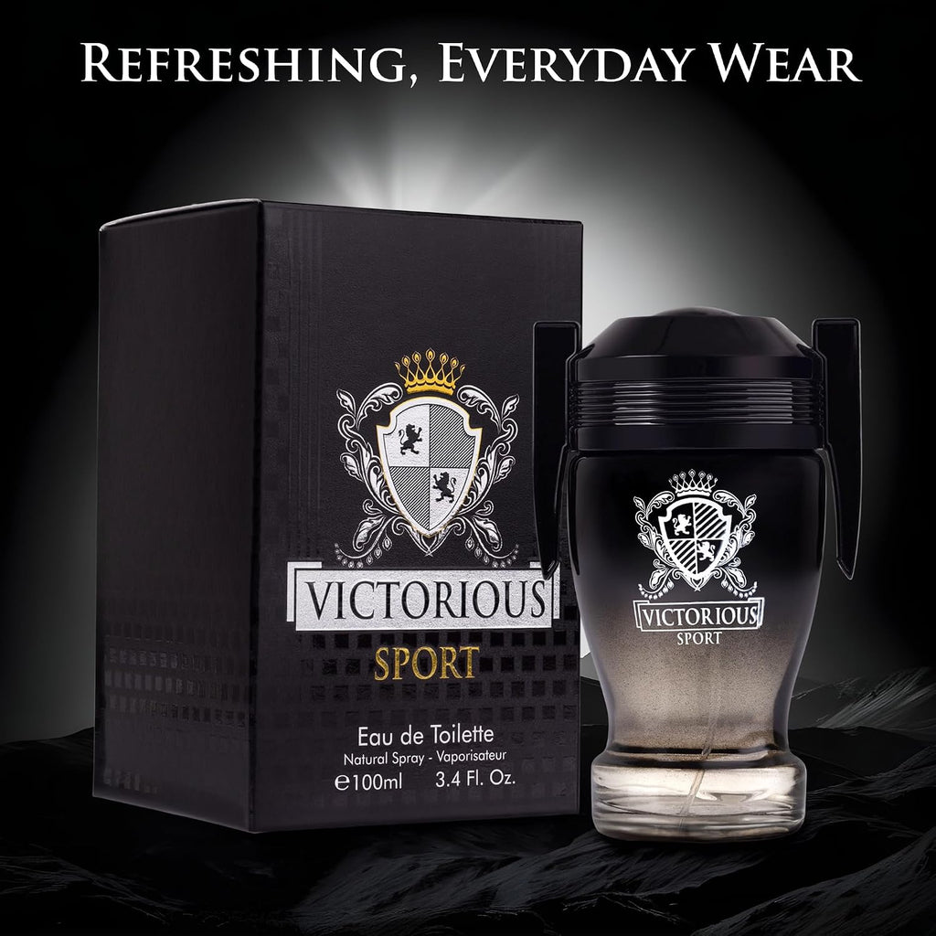 Victorious Sport Eau De Toilette para hombre, 3.4 onzas líquidas, u...
