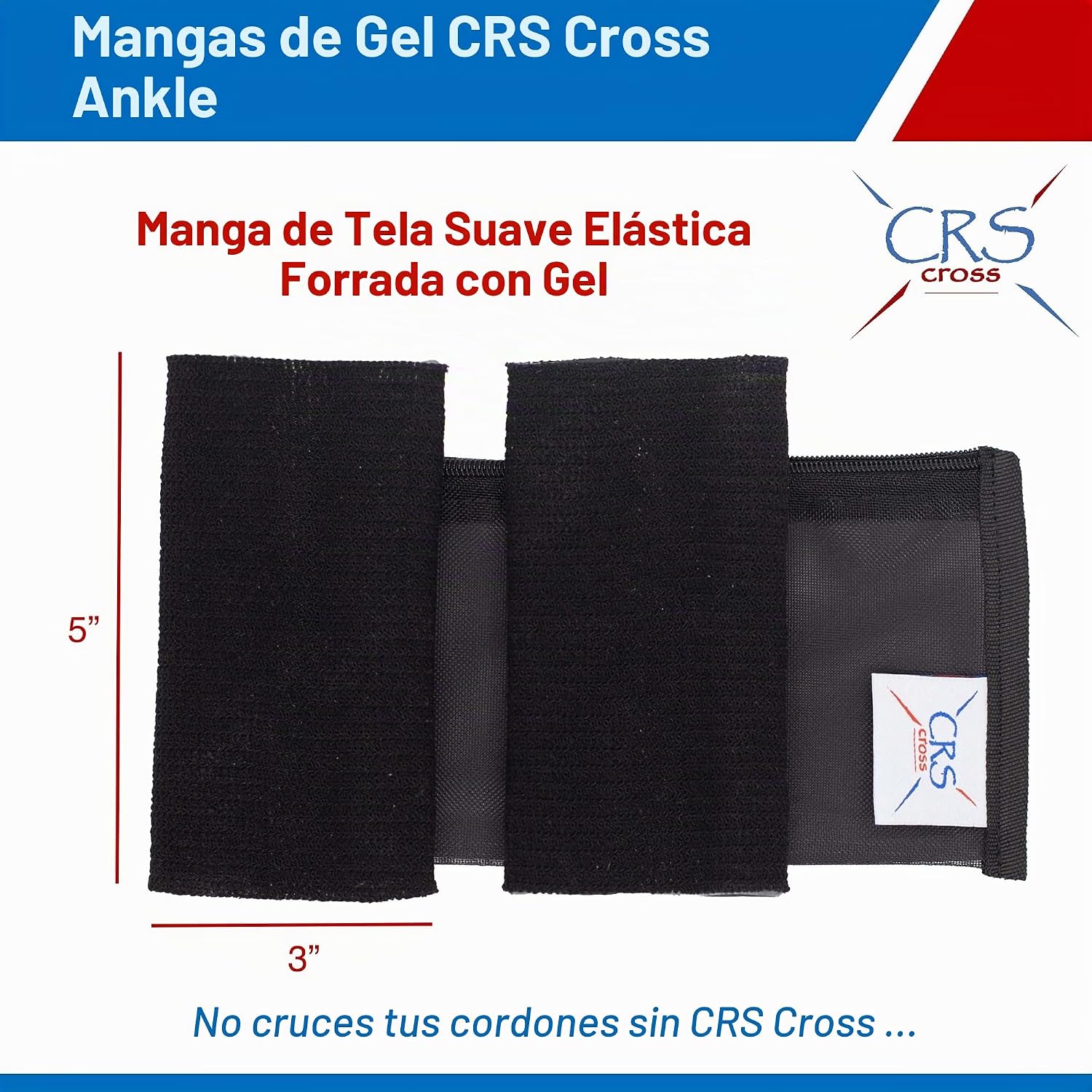 CRS Cross Mangas de gel para tobillo. Un par de calcetines acolchad...