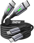 INIU Cable USB C a USB C, cable de carga rápida tipo C de 240 W, ca...