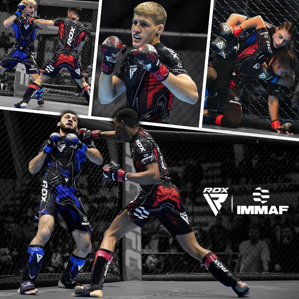 RDX IMMAF - Guantes de agarre de sparring aprobados, diseño híbrido...
