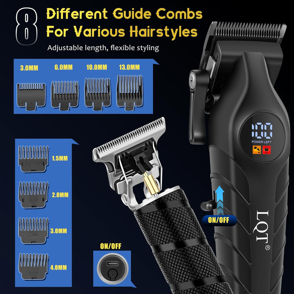 LQT Kit profesional de cortapelos y recortadora inalámbrica para ho...