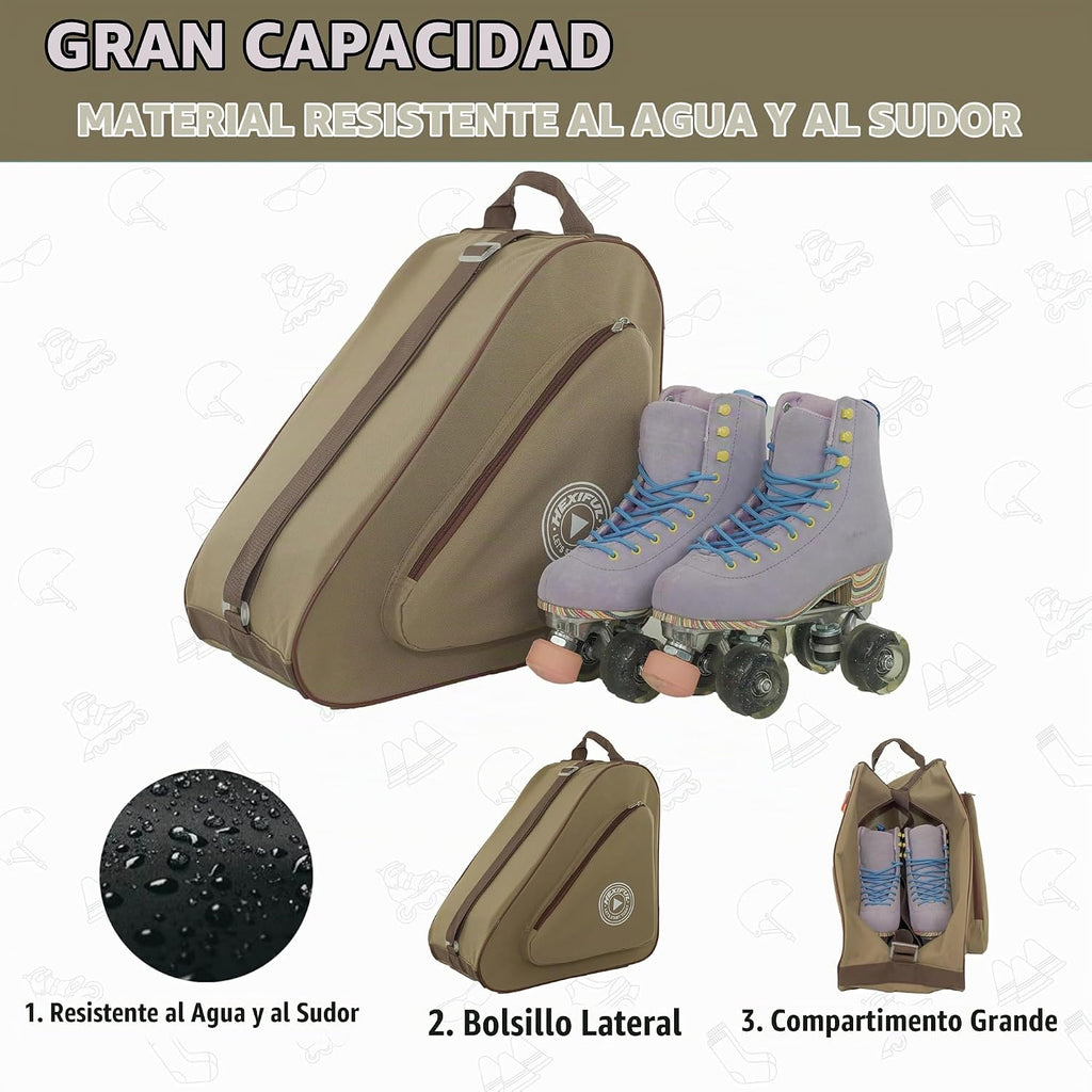 HEXIFUL Bolsa para Patines de Hielo, En Línea, Roller y Quad - Para...