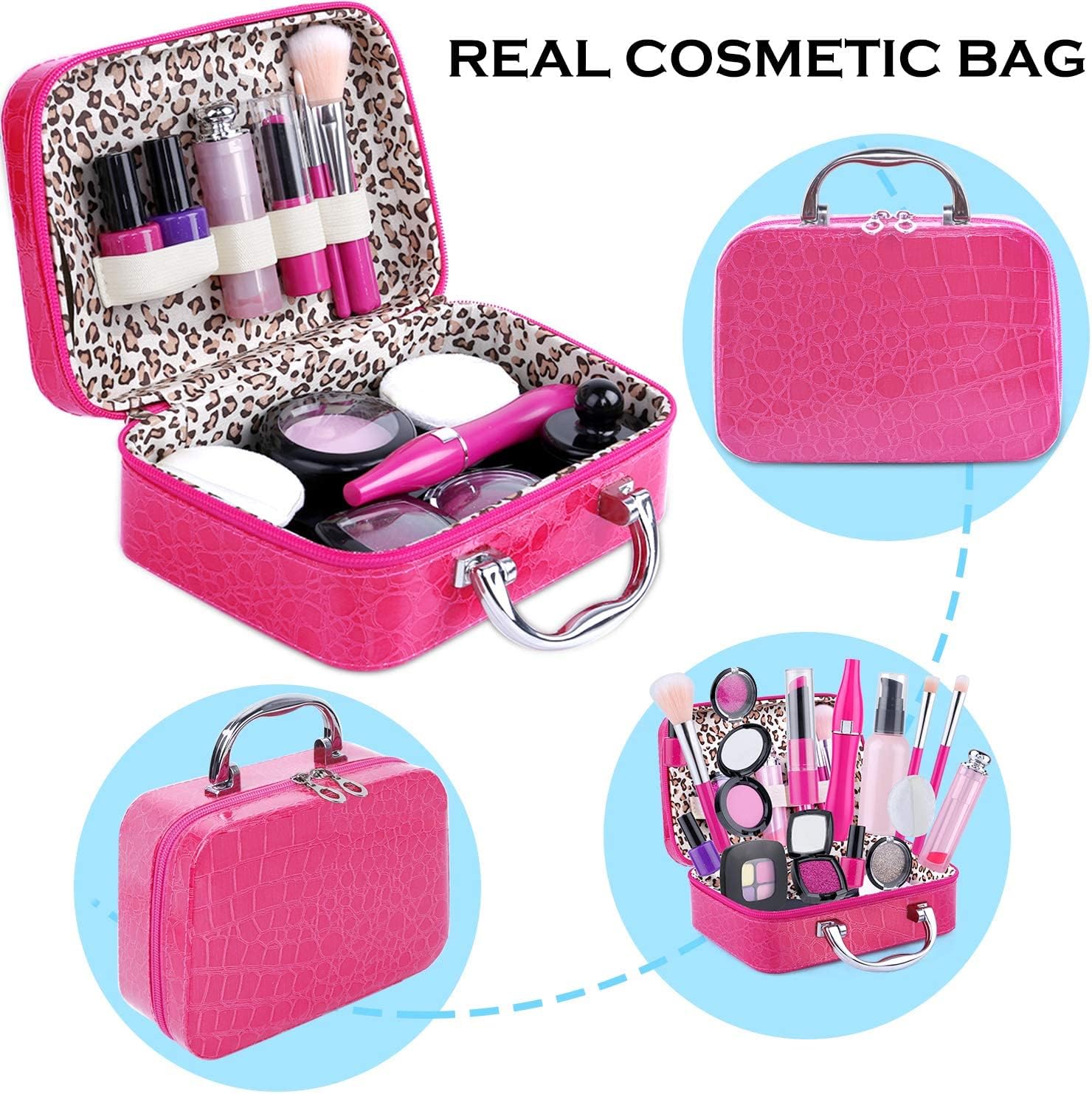TEPSMIGO Paquete de 2 kits de maquillaje de simulación para niñas,...