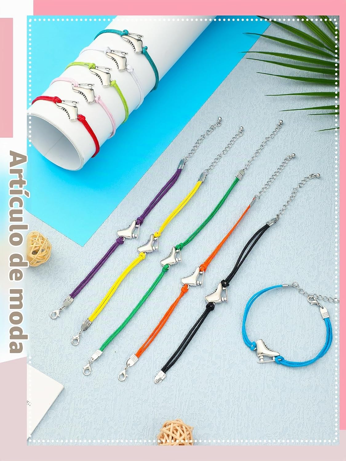 Funtery 24 pulseras de patinaje sobre hielo, regalos de fiesta, pat...