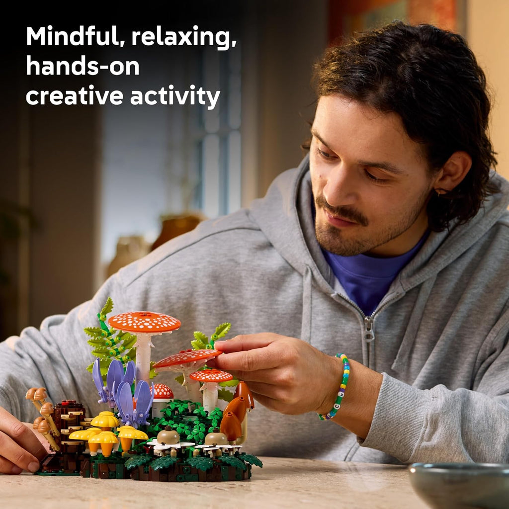 LEGO Botanicals Woodland Mushrooms - Building Set for Adults, Ages...