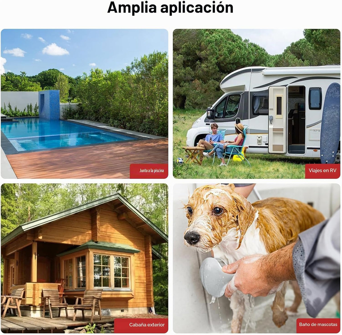 Camplux calentador de agua sin tanque, portátil, de exterior, 10L 2...