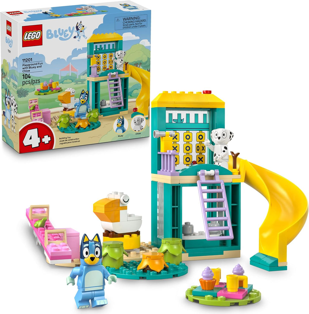 LEGO Bluey Patio de Juego Divertido con Bluey y Chloe Bloques de Co...