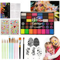 Ruihangda Kit de pintura facial de Halloween de 42 colores para niñ...