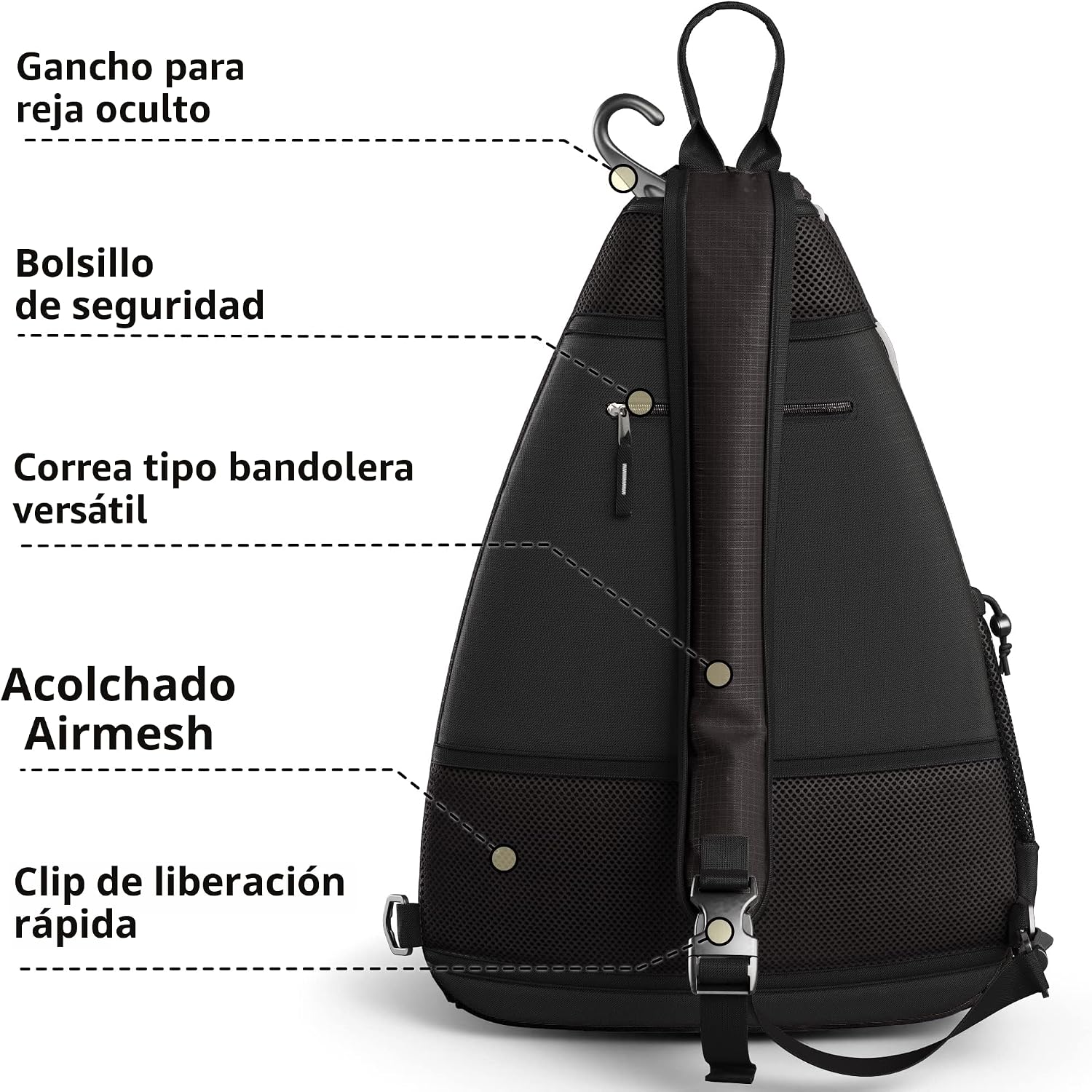 Bolsa de Hombro Athletico - Mochila Cruzada para Pickleball, Tenis,...