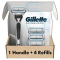 Gillette SkinGuard - Maquinillas de afeitar, 1 Gillette Razor, 4 re...