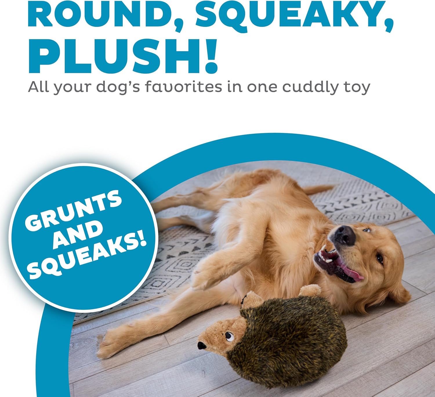 Outward Hound - Juguete de peluche Hedgehogz para perro, tamaño L