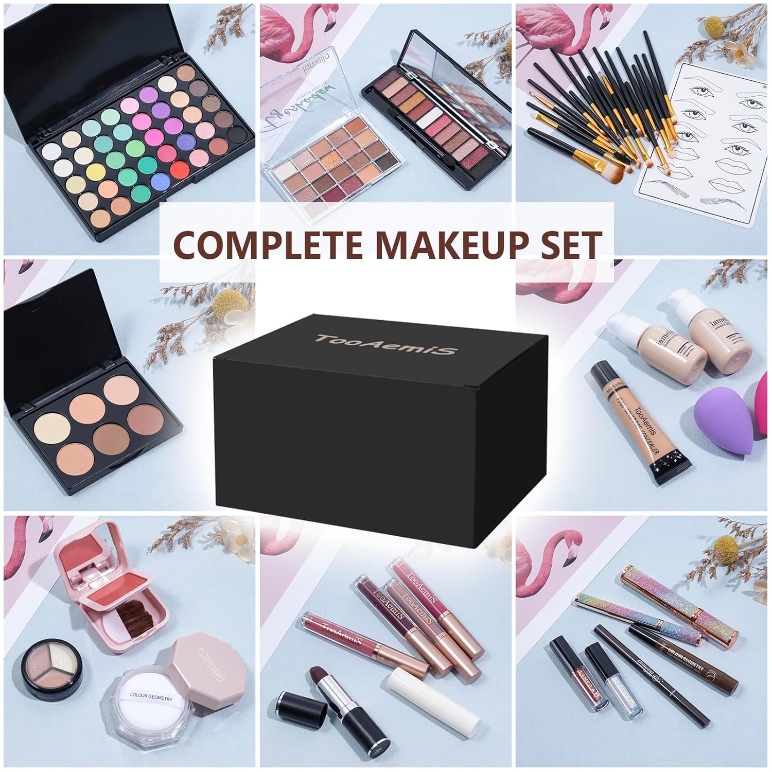 El kit completo de maquillaje para mujer incluye: sombra de ojos, b...