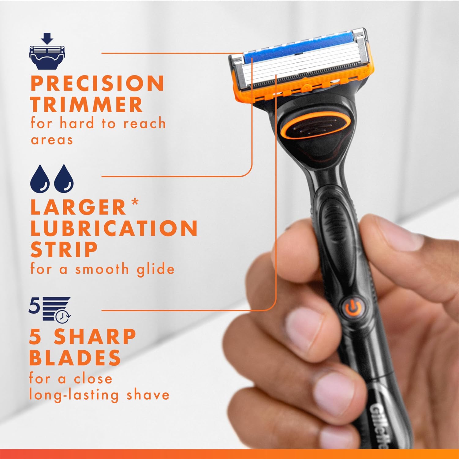 Gillette Fusion5 Power - Recambios de cuchilla de afeitar de 5 cuch...