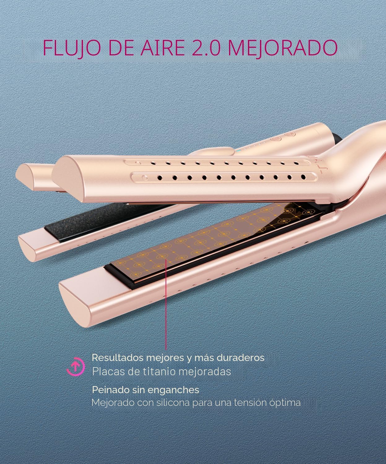 TYMO Airflow 2.0 Plancha Rizadora Alisadora de Cabello - Alisadora...