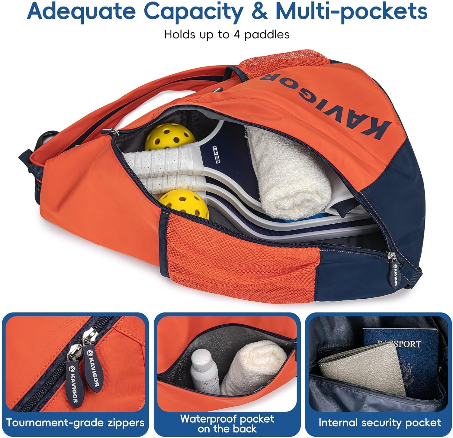 KAVIGOR Bolsa de pickleball 2025, mochila ultraligera convertible c...