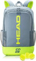 Mochila de tenis HEAD Core - Capacidad para 2 raquetas con correas...