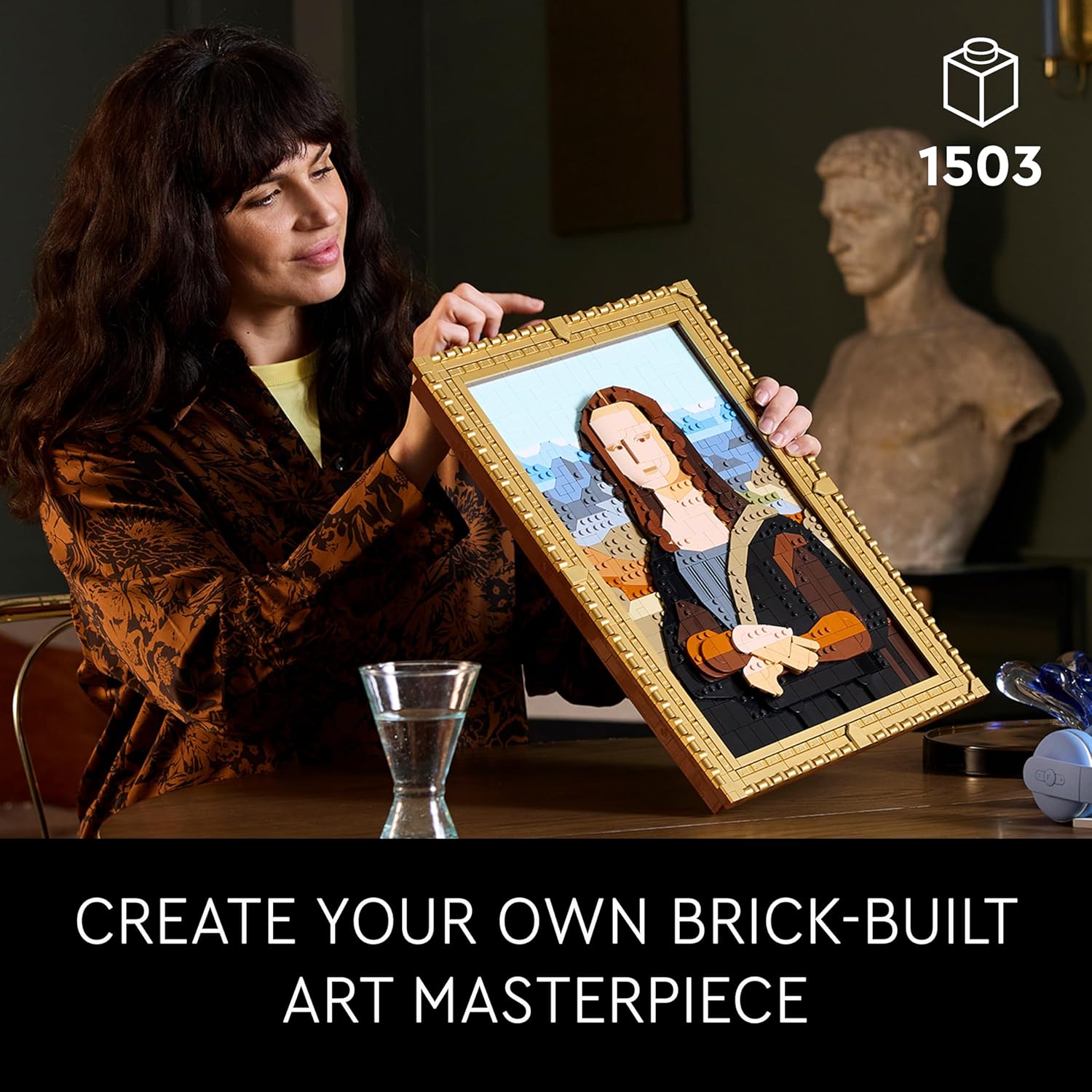 Set de Construcción de Arte LEGO Mona Lisa - Exhibición de Pared de...