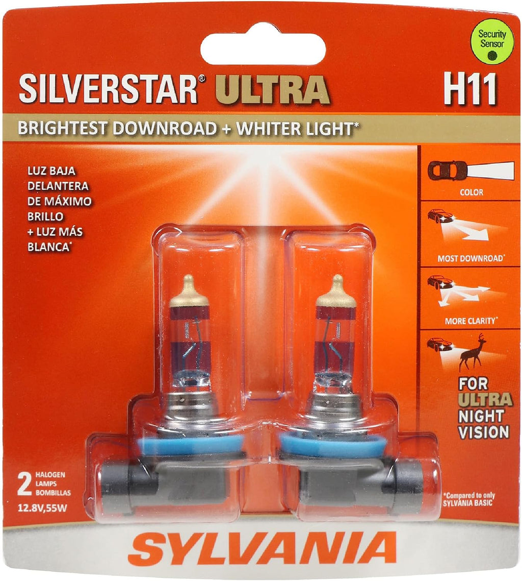SYLVANIA - H11 foco delantero SilverStar Ultra de alto rendimiento...
