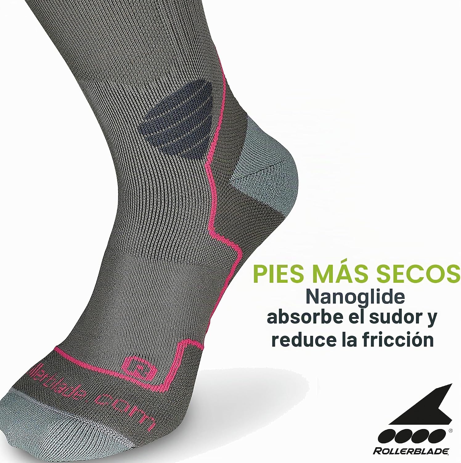 Rollerblade Calcetines de alto rendimiento para hombre, patinaje en...