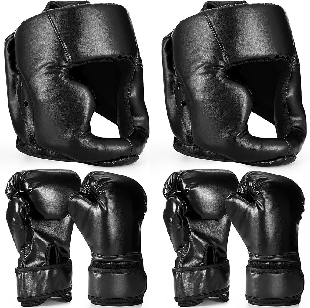 Arrowbash Juego de 2 protectores de cabeza y guantes de boxeo para...