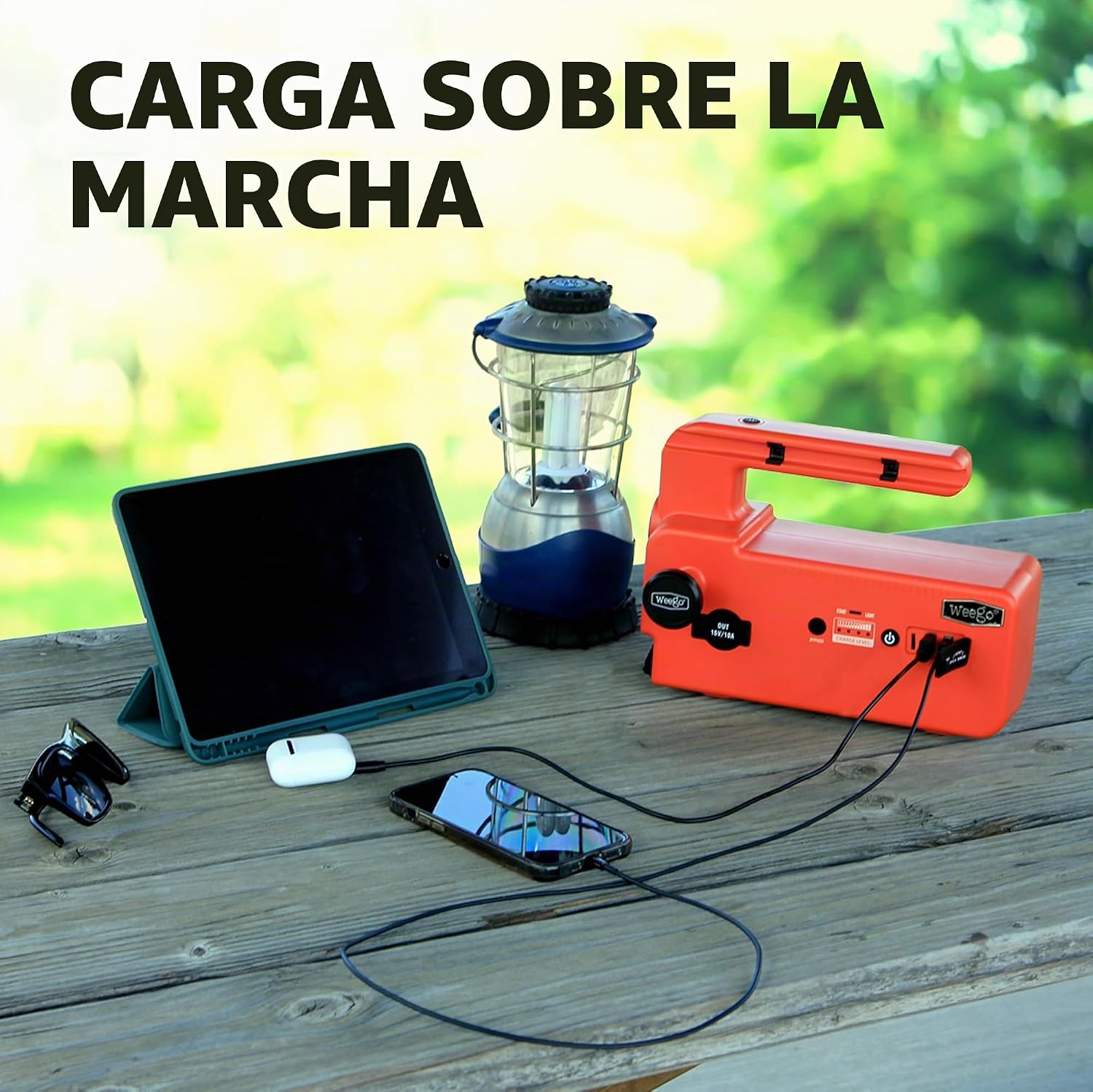 Weego 120: Arrancador de batería de coche de litio de 5000A de 12V...