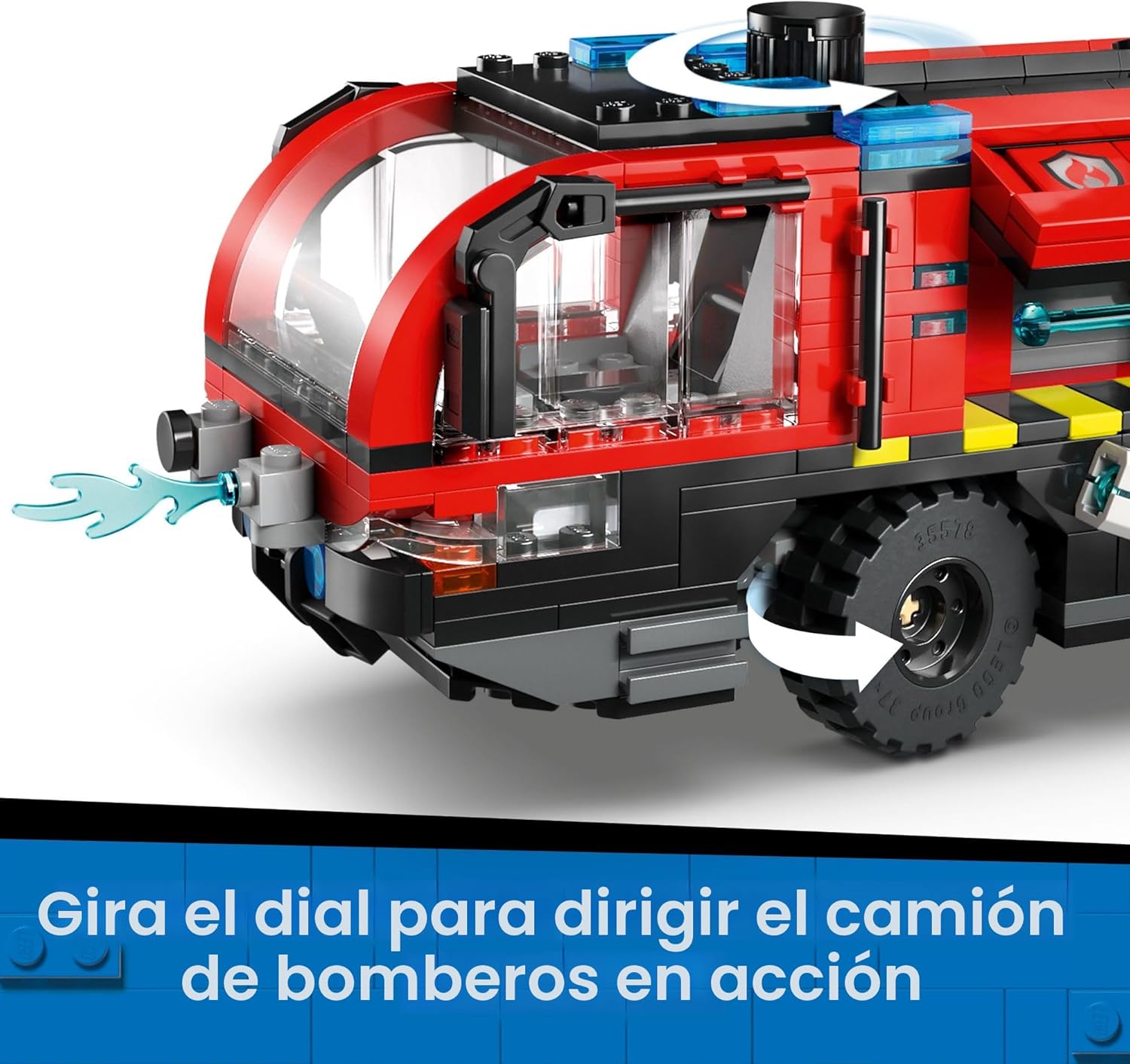 LEGO Camión de bomberos del aeropuerto de la ciudad, juguete de con...