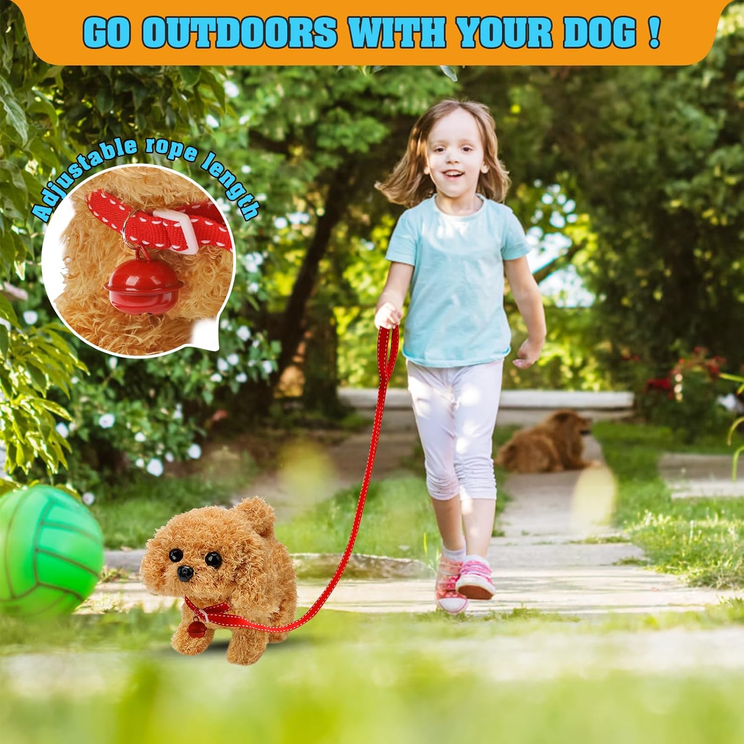KSABVAIA Juguete de peluche electrónico interactivo para perros \u2...