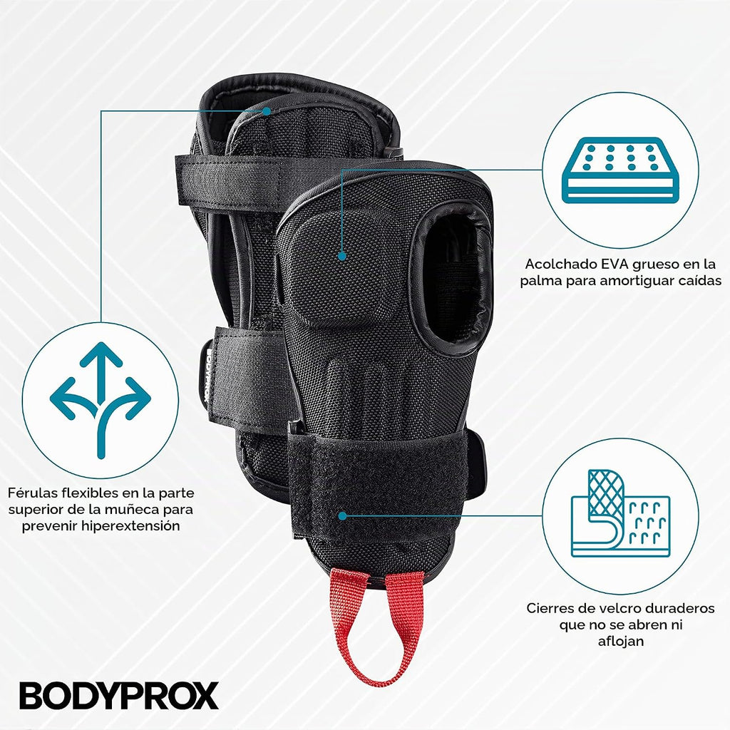 BODYPROX Protectores de muñeca por impacto (1 par) para snowboard,...