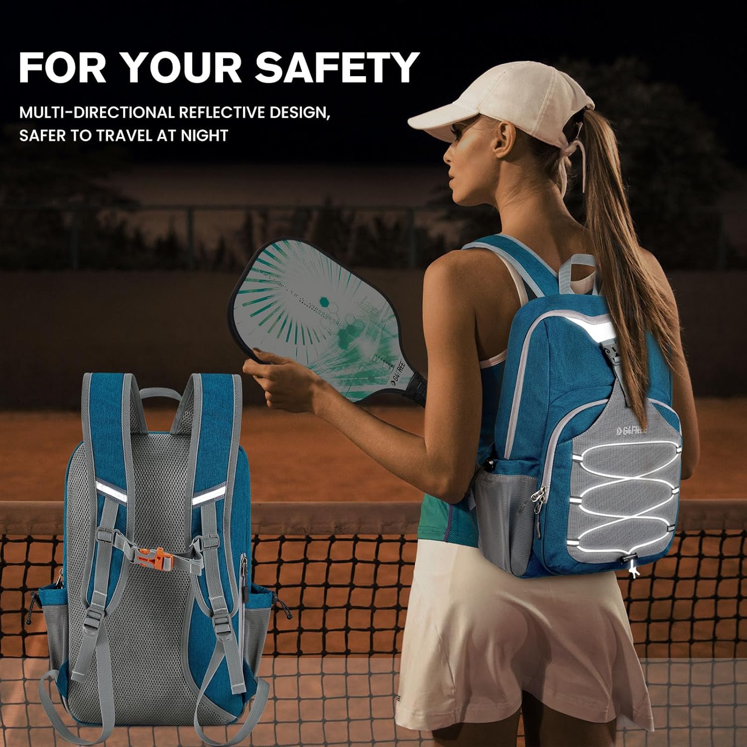 G4Free Bolsa de pickleball para mujeres y hombres, bolsa de pádel p...