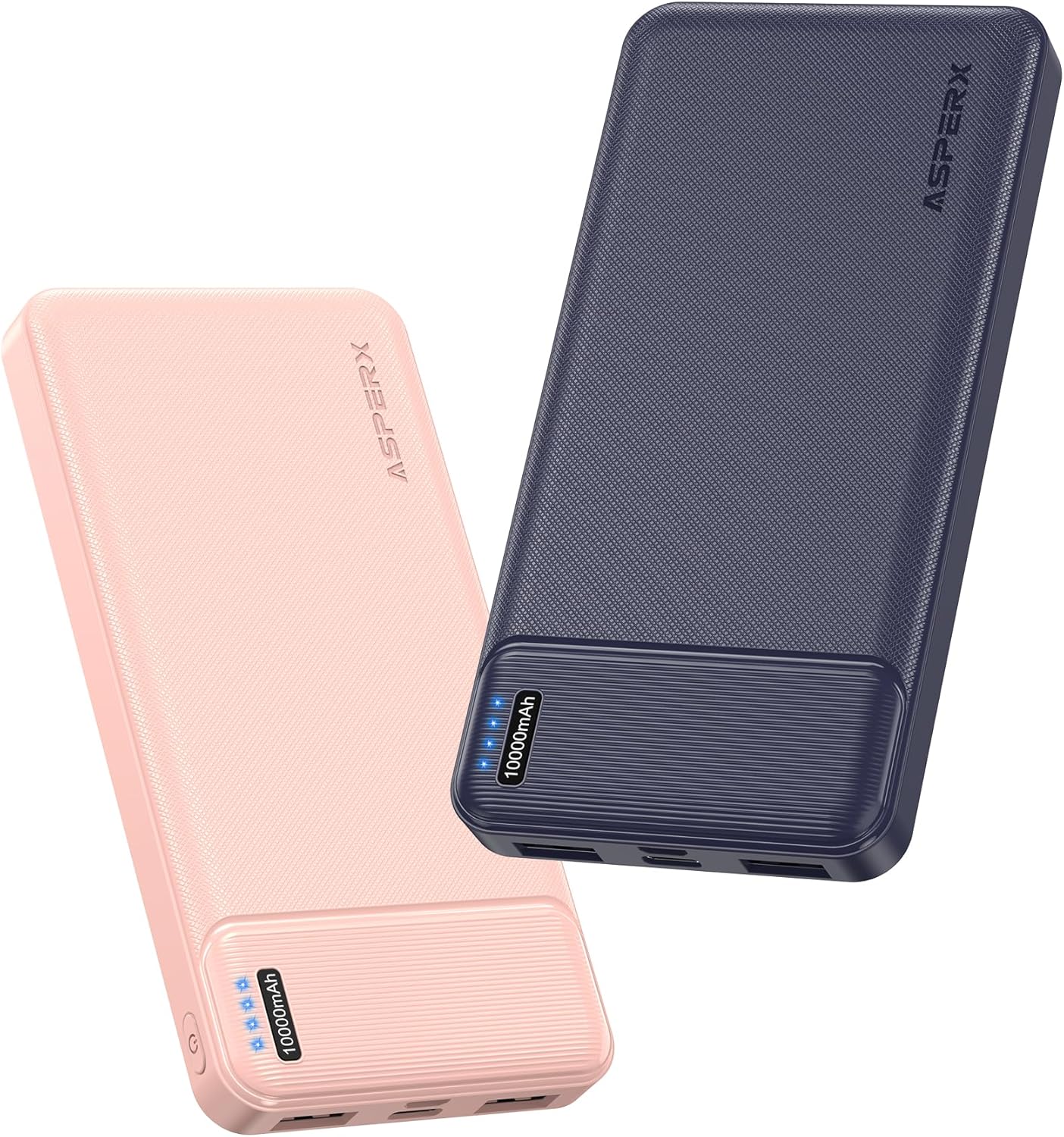 AsperX Paquete de 2 Cargadores Portátiles de 10000mAh con Salida US...