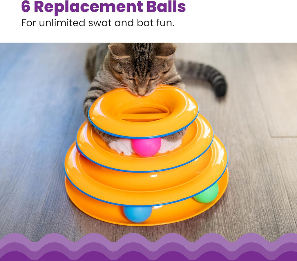 Catstages - Bolas de repuesto para juguetes de circuito para gatos,...