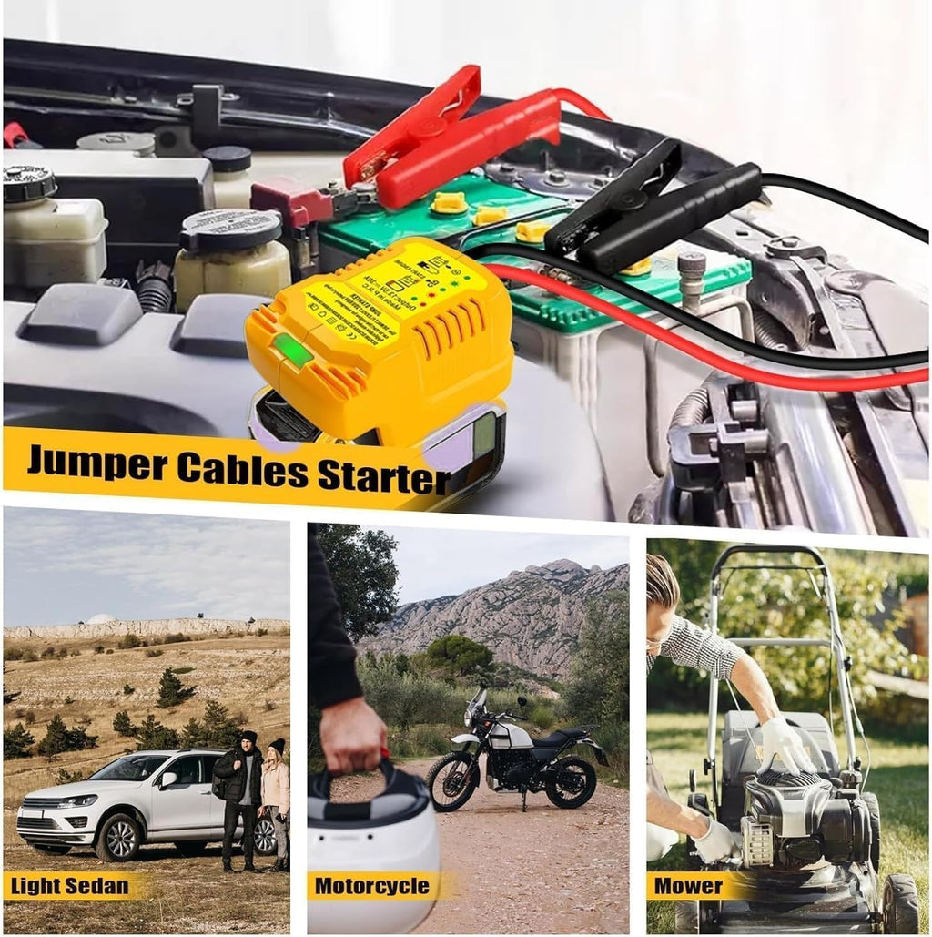 Adaptador de arranque de batería para Dewalt 20 V 60 V, cables de a...