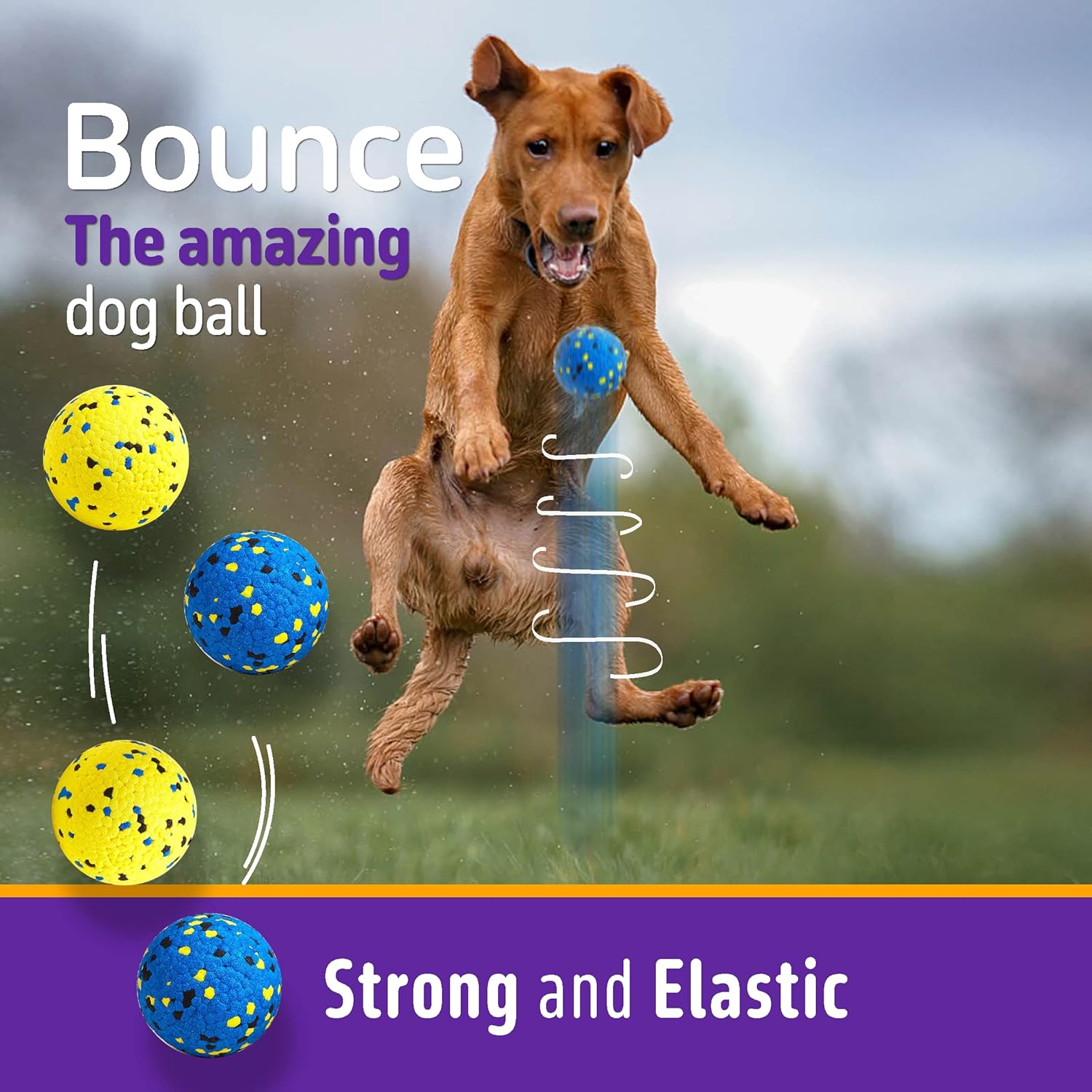 Kimee Pelotas de tenis para perros, juguetes para masticadores agre...