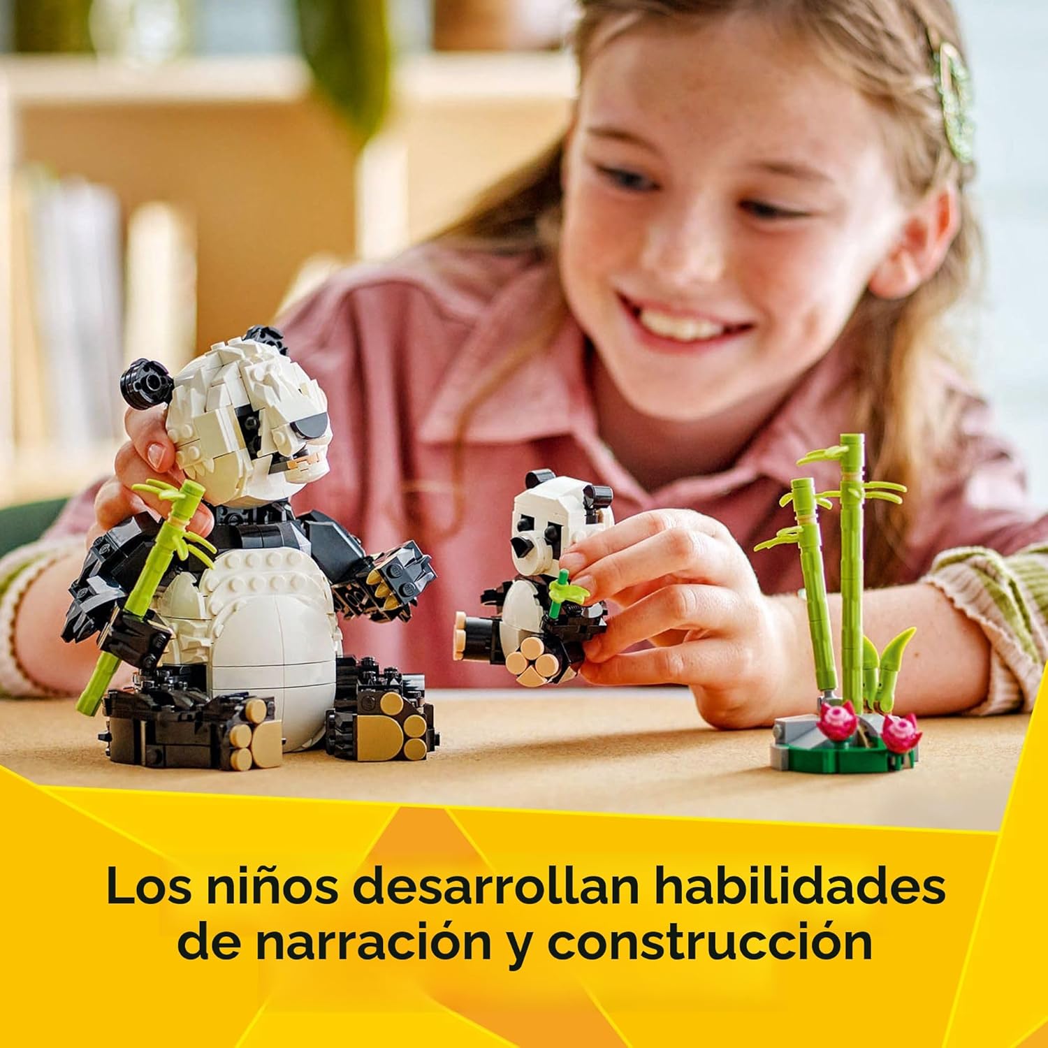 LEGO Creator 3 en 1 Familia de Pandas Salvajes - Kit de Juguetes de...