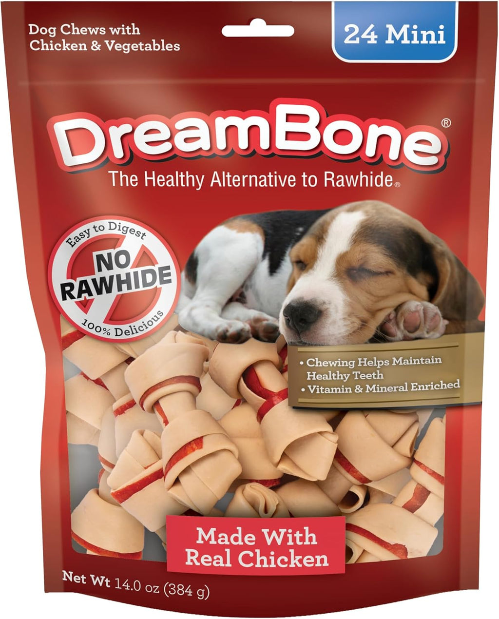 DreamBone Mini masticables, hechos con pollo real, masticables sin...