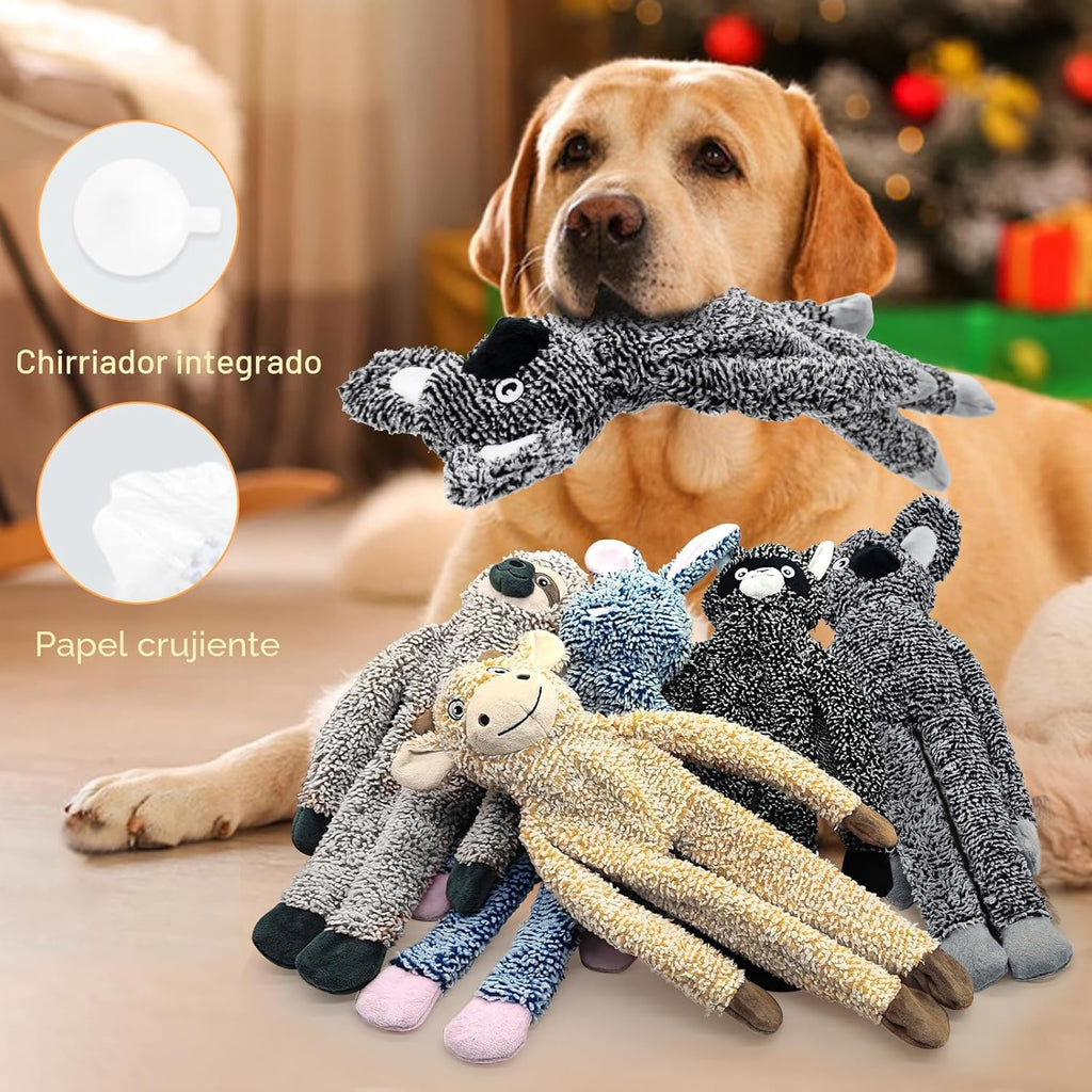 BUYPOW Juguetes de Mapache Sin Relleno para Perros Grandes, Juguete...