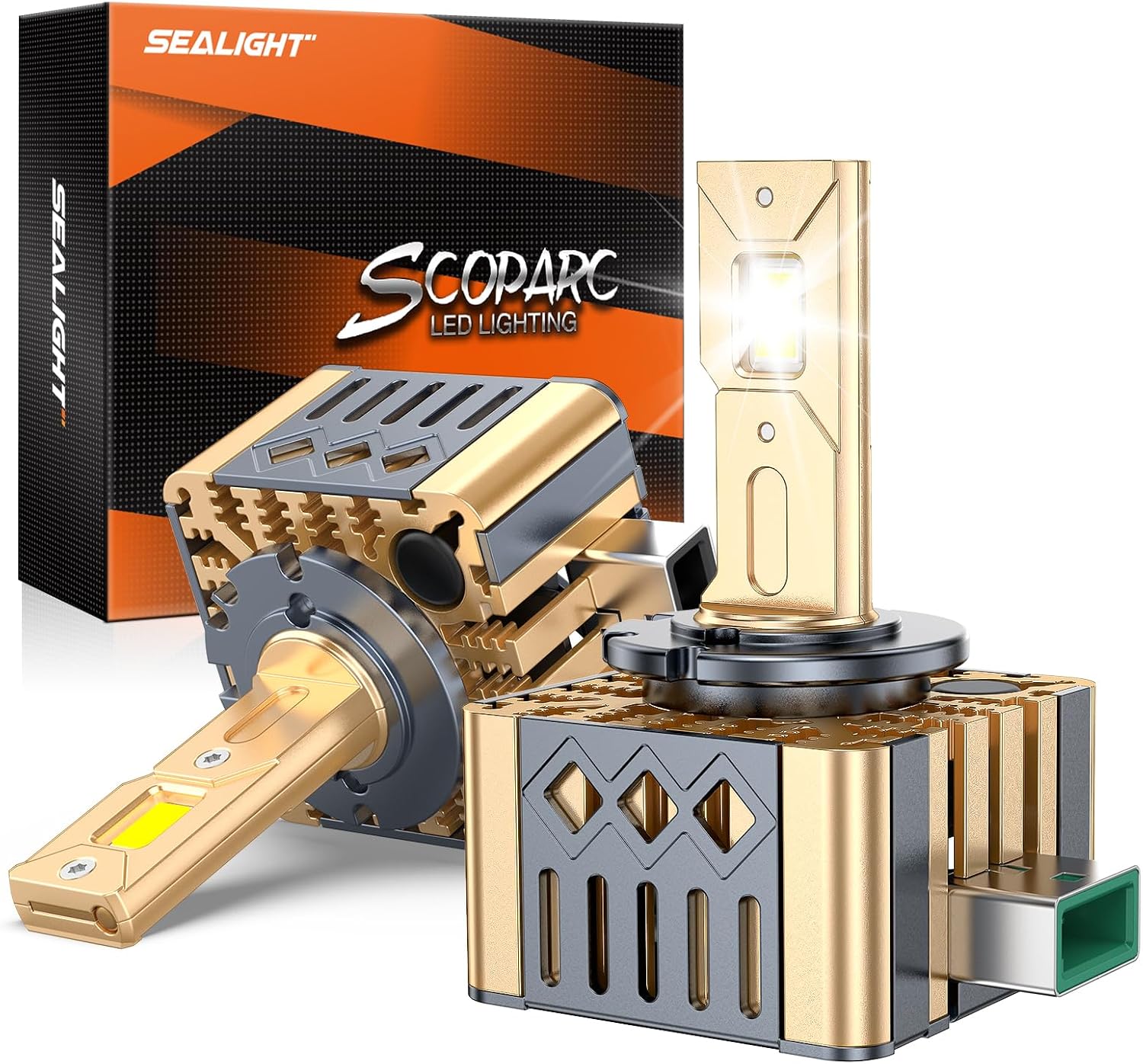 SEALIGHT Bombillas HID D3S, 6500K blanco frío, 45000 LM de alto ren...