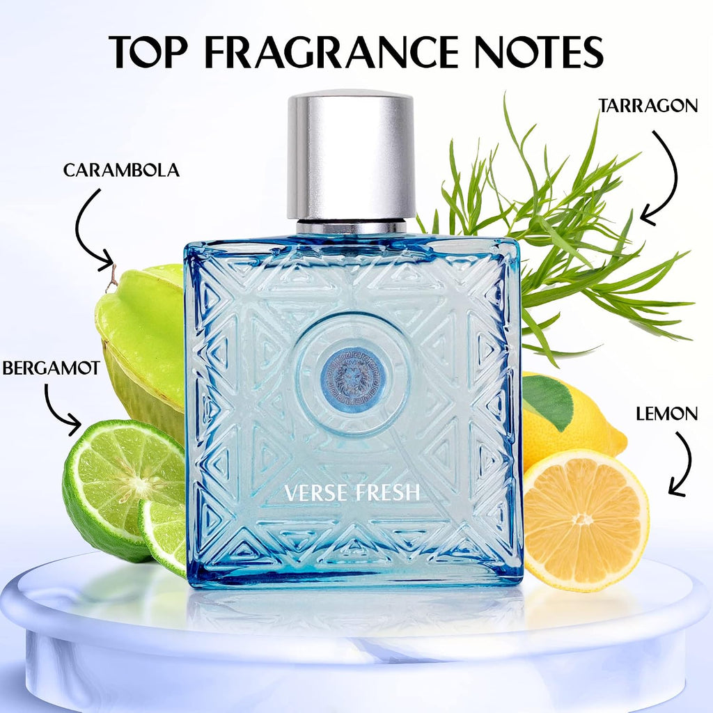 NovoGlow Verse Fresh - Eau de Parfum en espray para hombres de 3.4...