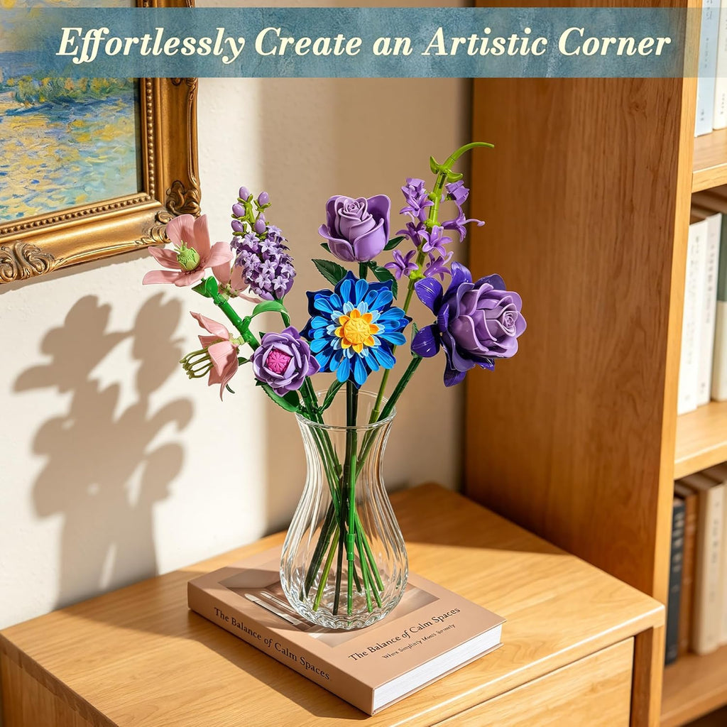 EWED Impressionist Water Lily Flowers Bouquet Building Set for Adul...
