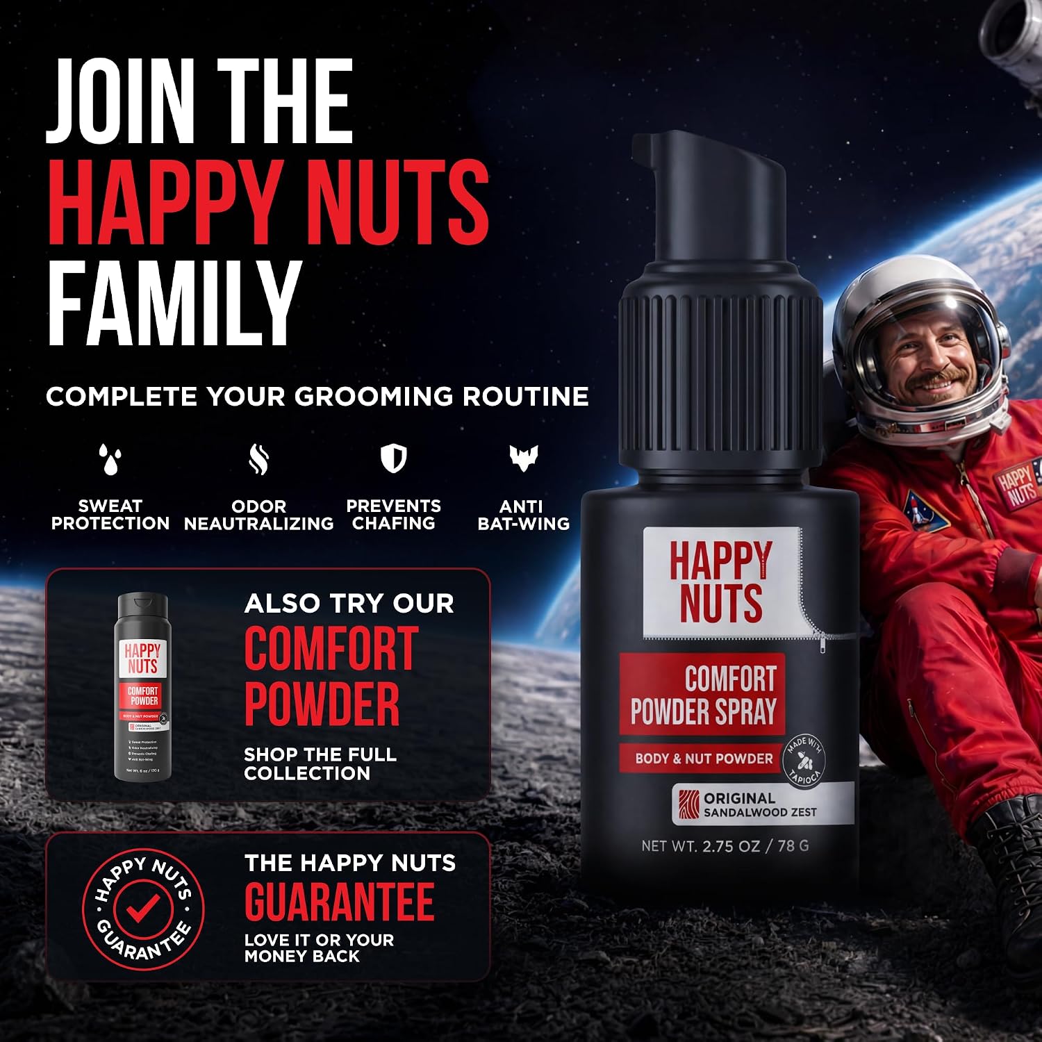 Happy Nuts Desodorante en Polvo en Aerosol Comfort para Hombres: De...