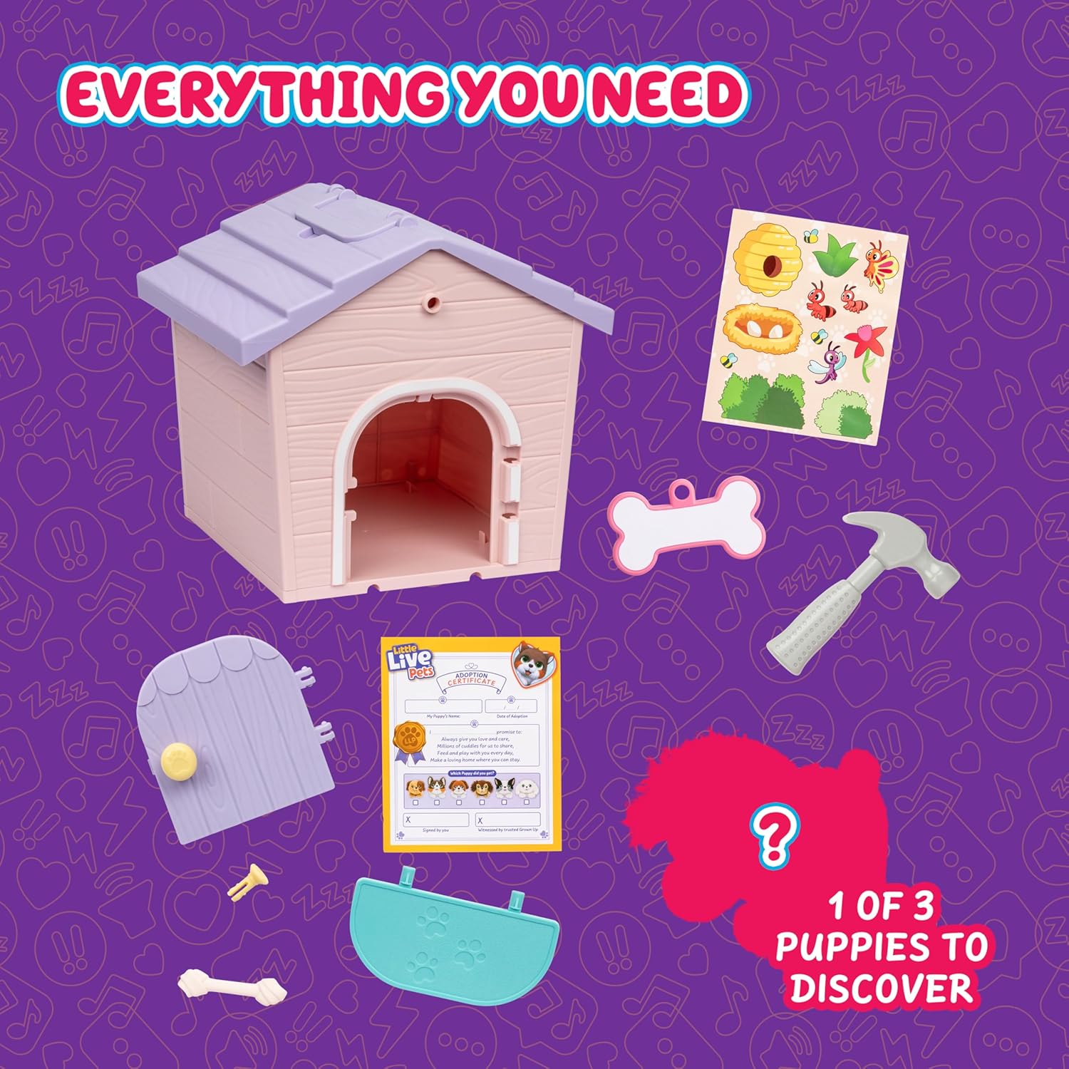 Little Live Pets Mi casa de mi cachorro Mini Set de juego, Rosa, Pe...