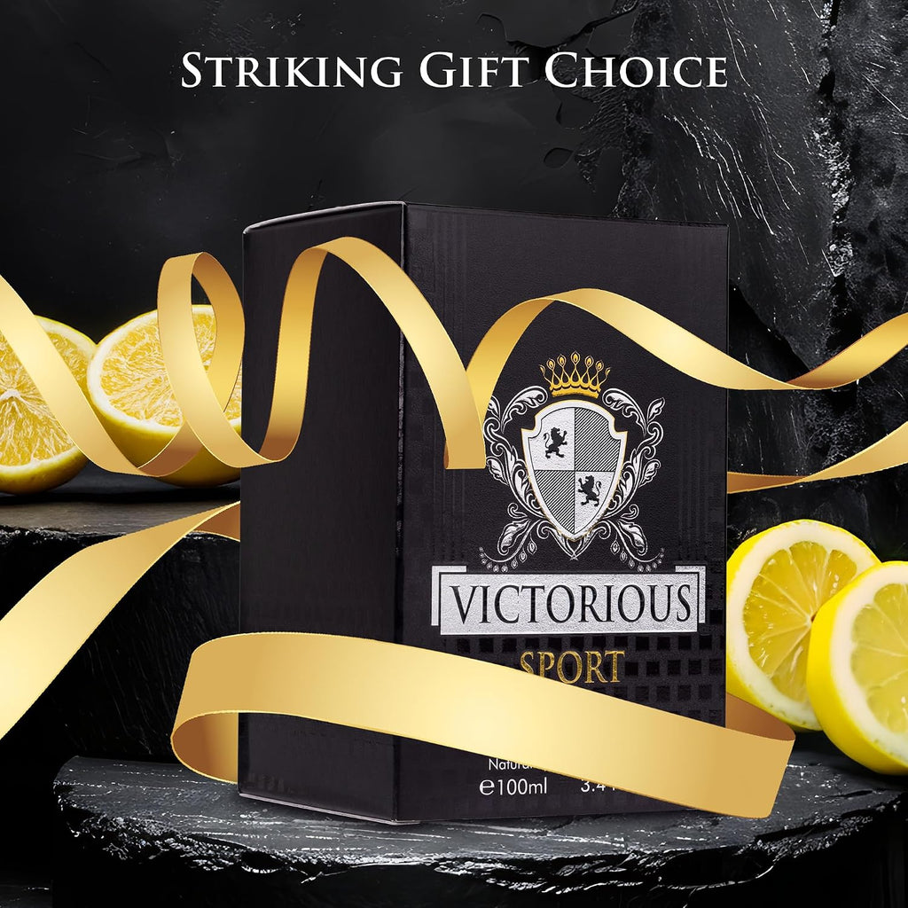 Victorious Sport Eau De Toilette para hombre, 3.4 onzas líquidas, u...