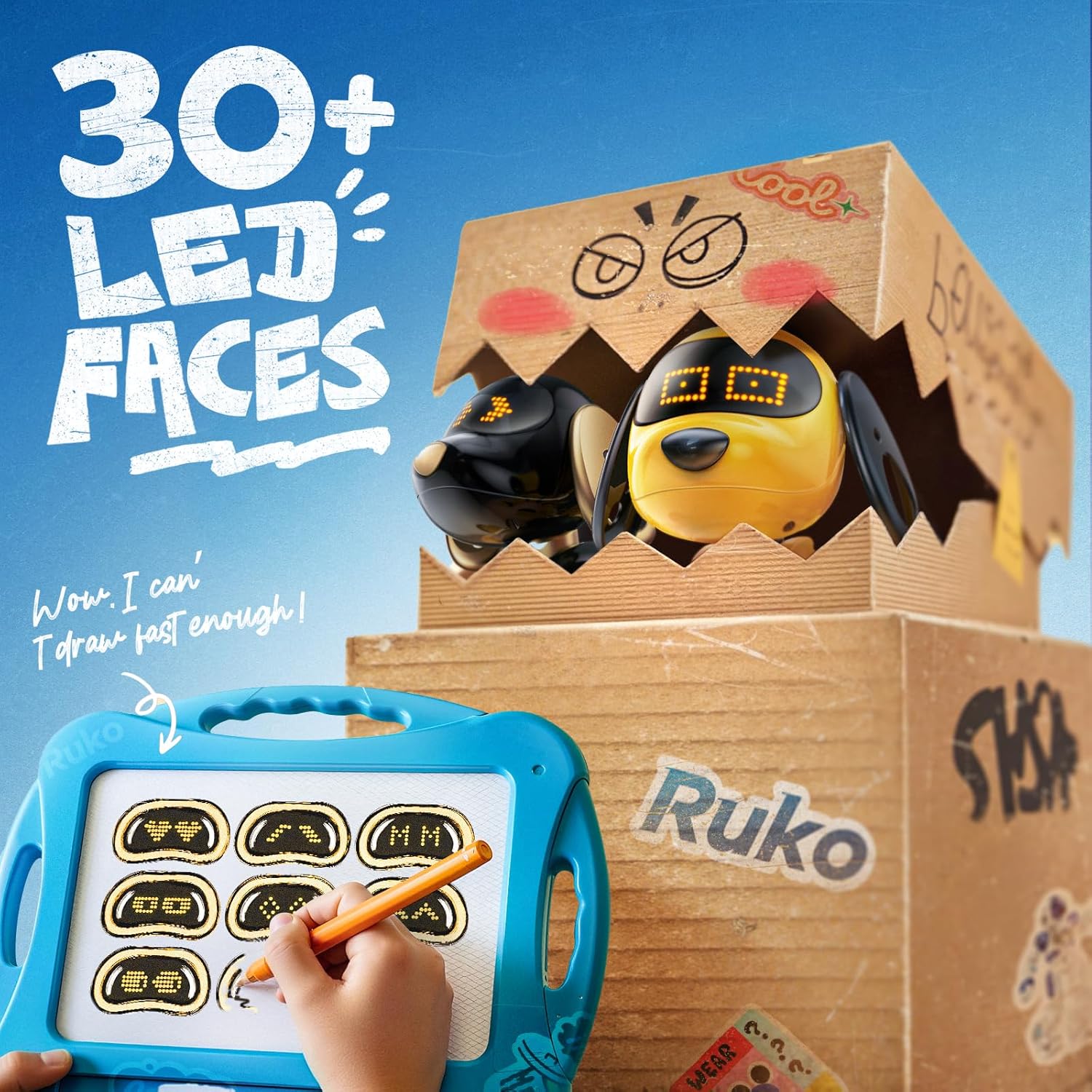 Ruko 18011 Perro Robot Inteligente de Juguete para Niños, Cachorro...